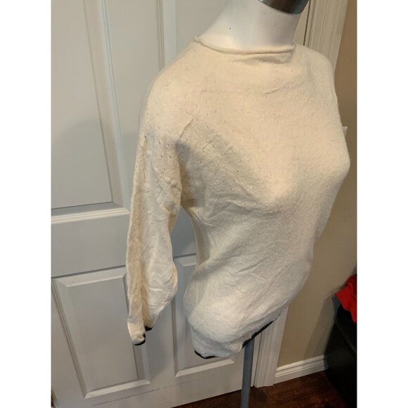 Band Of Outsiders Cream Alpaca Open Knit Sweater, Size 1 (Small) - Picture 4 of 6
